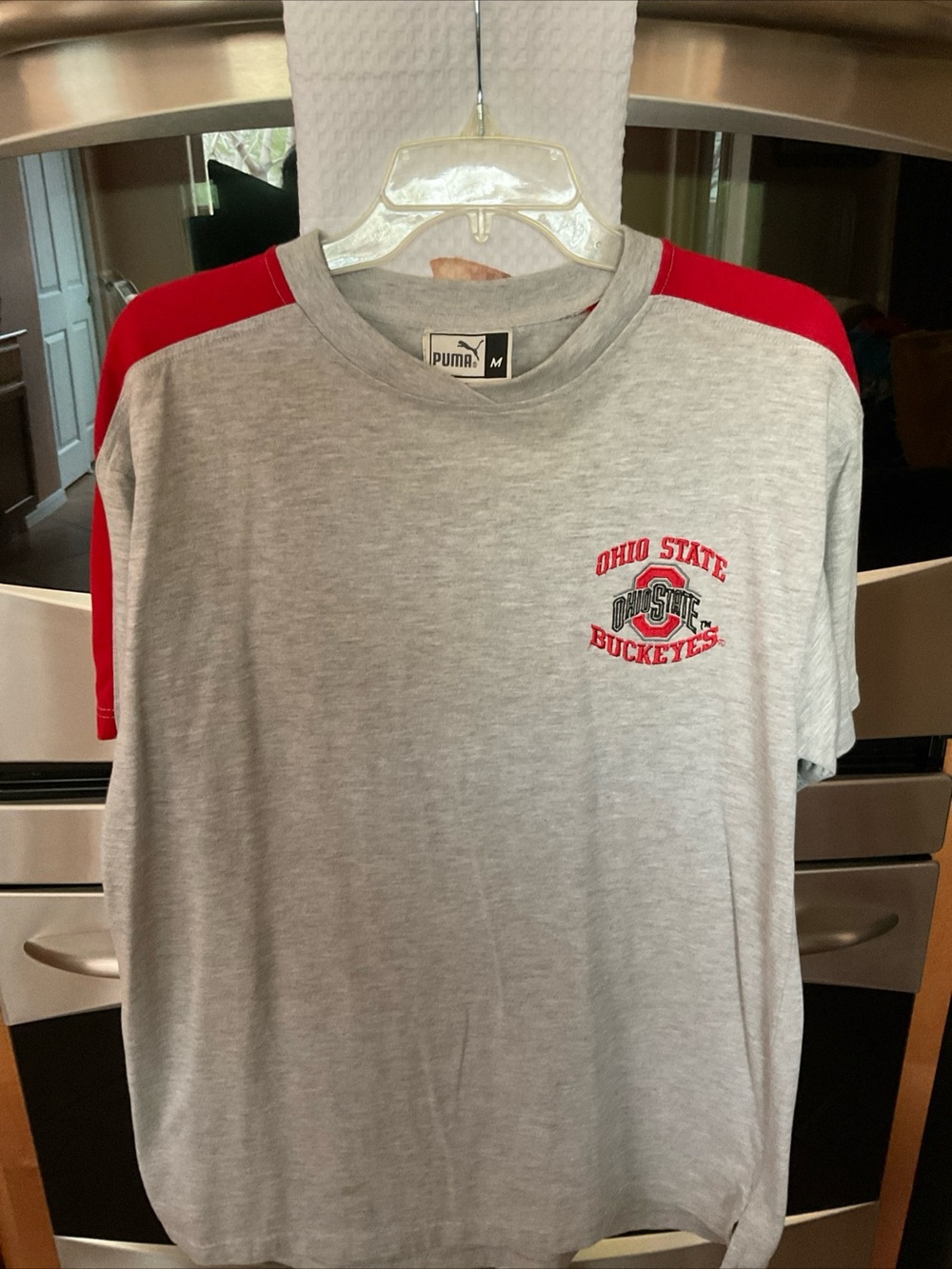Ohio State Buckeyes Men’s PUMA Embroidered Short Sleeve T-Shirt - MED - RARE